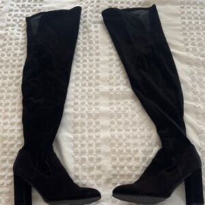 Marc Fisher Black Suede Over-the-Knee Boots